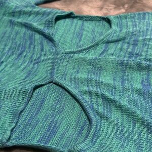 Pretty Sweater Dress So Warm and Yet Showing Just a Lil Peek a Boo 🥰💙🩵